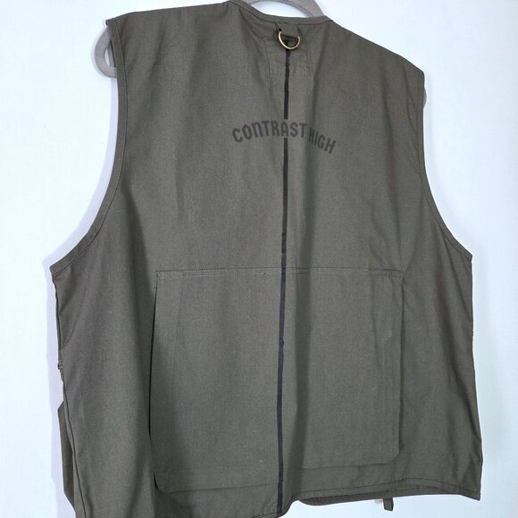 NWOT Contrast High Army Green Tactical Vest Size M - Picture 3 of 5